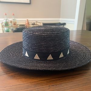 Gigi Pip - Corey Med - Black straw hat